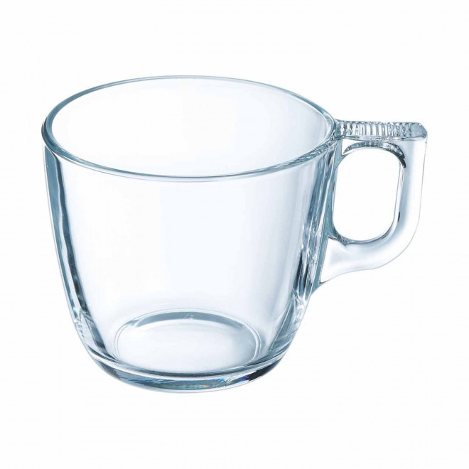 TASSE EN VERRE FRANCAIS 220ML PERSONNALISABLE 'NUEVO'  - transparent