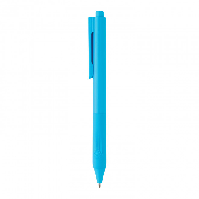 STYLO AVEC GRIP SILICONE 'GRIPPO' - bleu clair