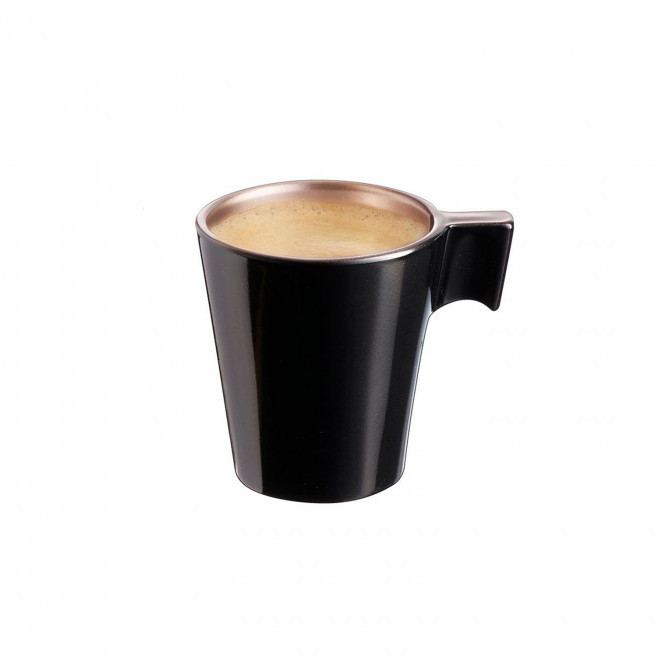TASSE EN VERRE 80ML PERSONNALISEE 'FLASHY' - noir