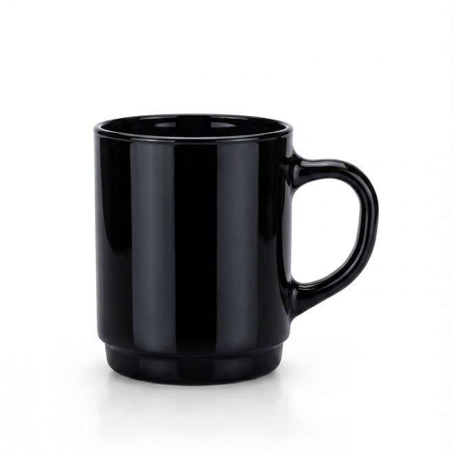 MUG PUBLICITAIRE EN VERRE DURALEX 26CL 'VERSAILLES' - noir