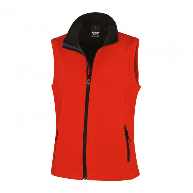 BODYWARMER PERSONNALISE SOFTSHELL FEMME RESULT 'RETALO' - rouge/noir