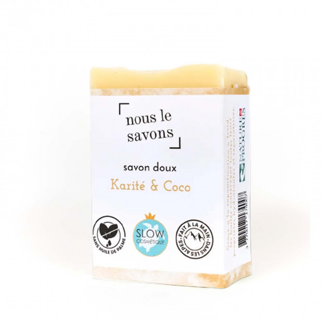 SAVON DOUX BIO 100G PERSONNALISE 'MOUSSING' - karité coco