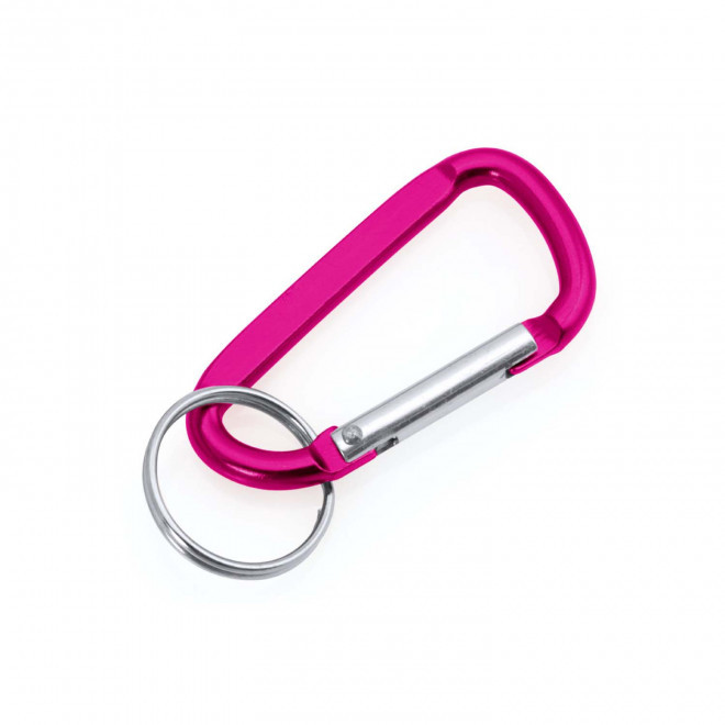 PORTE-CLÉS PERSONNALISÉ MOUSQUETON 'WALL' - fuchsia