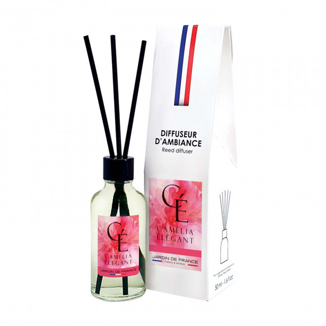 DIFFUSEUR DE PARFUM 50ML PERSONNALISE 'AURA' - floral poudré - étui blanc