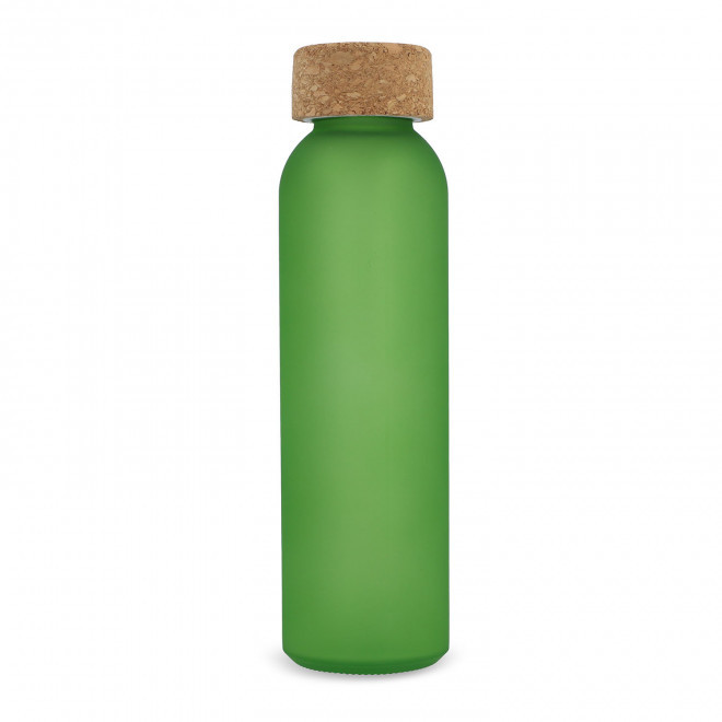 BOUTEILLE VERRE RECYCLE PERSONNALISABLE 'LODO LIEGE COLOR' - vert givré