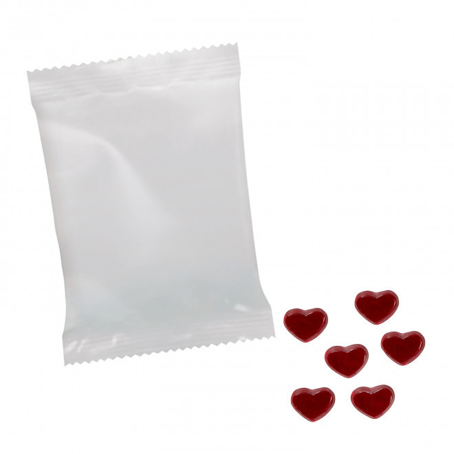 BONBONS GOMME DE FRUITS PERSONNALISABLE 'PIMPY OPAQUE'  - coeur