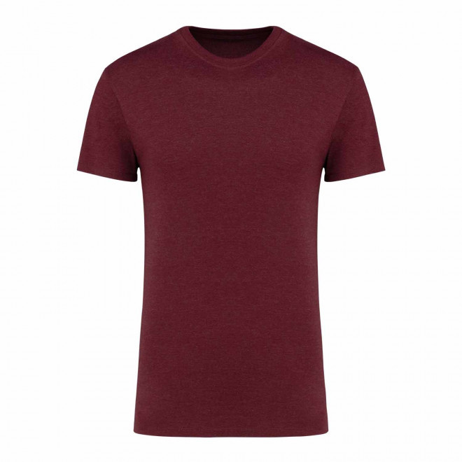 TEE-SHIRT PERSONNALISABLE BIO COULEUR MIXTE 'KARIBA 190' - bordeaux chiné