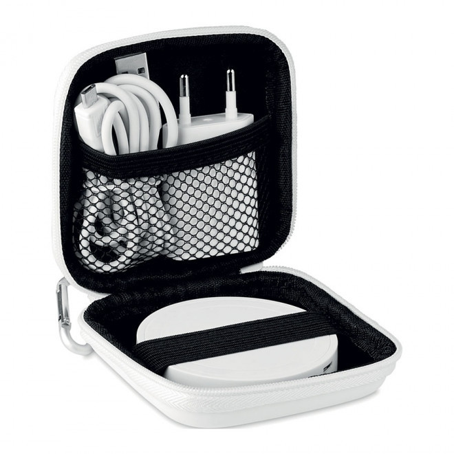 SET CHARGEUR PERSONNALISÉ À INDUCTION 'WIRESET' - blanc