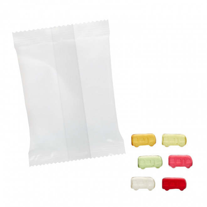 BONBONS GOMME DE FRUITS PERSONNALISABLE 'PIMPY' - bus