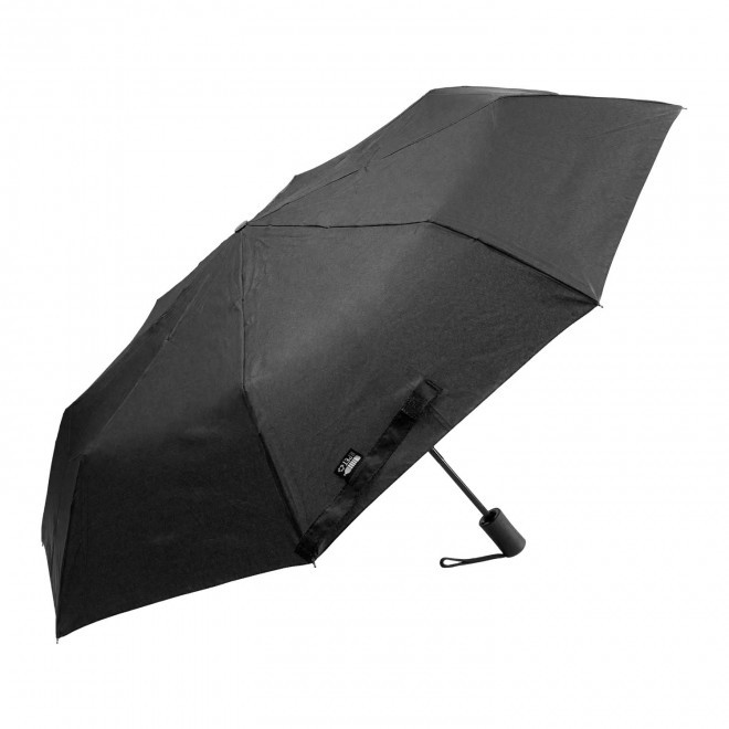 PARAPLUIE PLIABLE TEMPETE PERSONNALISE RPET 'CHIDO' - noir