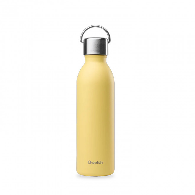 BOUTEILLE ISOTHERME PERSONNALISABLE QWETCH® 'ACTIVE' 600ML - citron