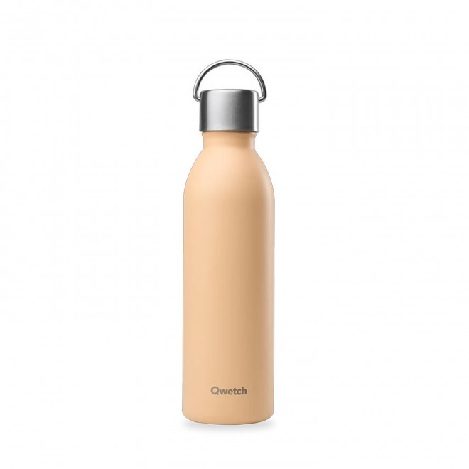 BOUTEILLE ISOTHERME PERSONNALISABLE QWETCH® 'ACTIVE' 600ML - abricot