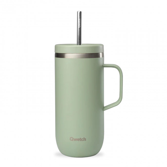 MUG ISOTHERME 600ML PERSONNALISE 'COLD CUP POIGNEE' - tilleul