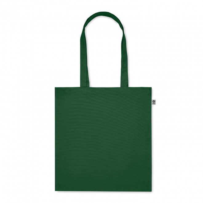 TOTE BAG PUBLICITAIRE AVEC SOUFFLET COTON BIO 'FABIO' - vert foncé