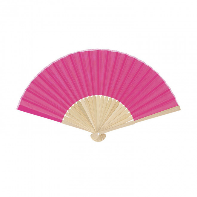 EVENTAIL EN BAMBOU PERSONNALISE 'FANNY BAMBOU II' - fuchsia