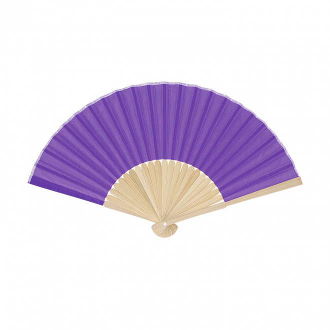 EVENTAIL EN BAMBOU PERSONNALISE 'FANNY BAMBOU II' - violet