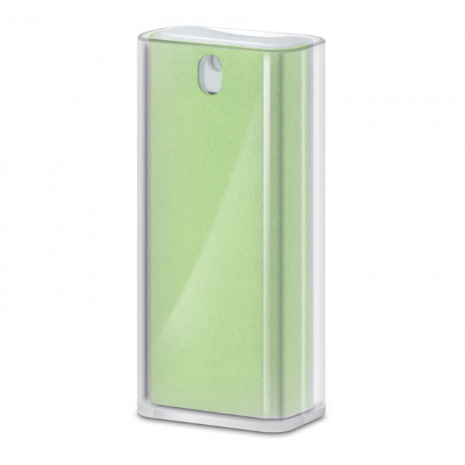SPRAY NETTOYANT POUR ECRAN AVEC SUPPORT DE TELEPHONE PERSONNALISABLE 'CLEANTEL' - vert