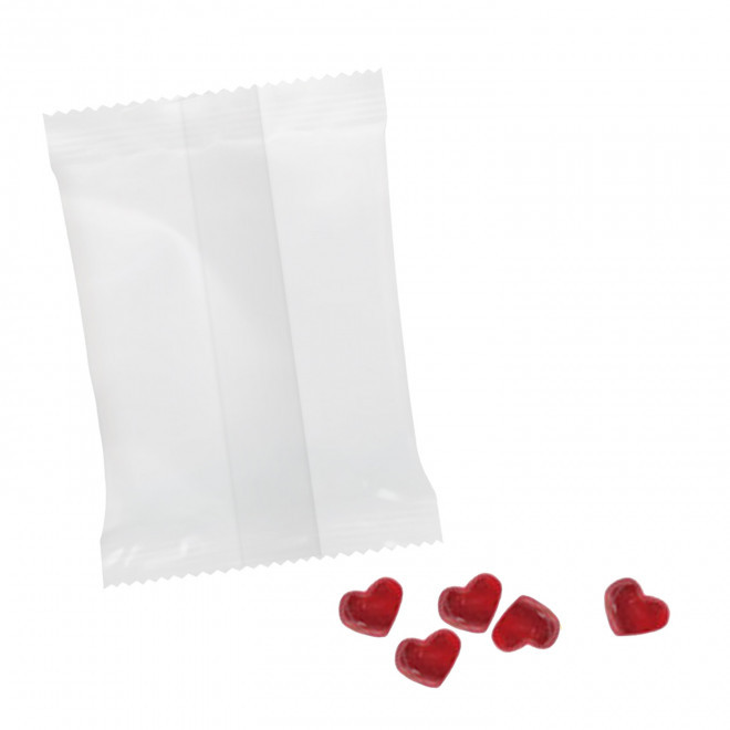LOT DE 100 SACHETS DE BONBONS PERSONNALISABLES 'HARIBO' - coeur rouge