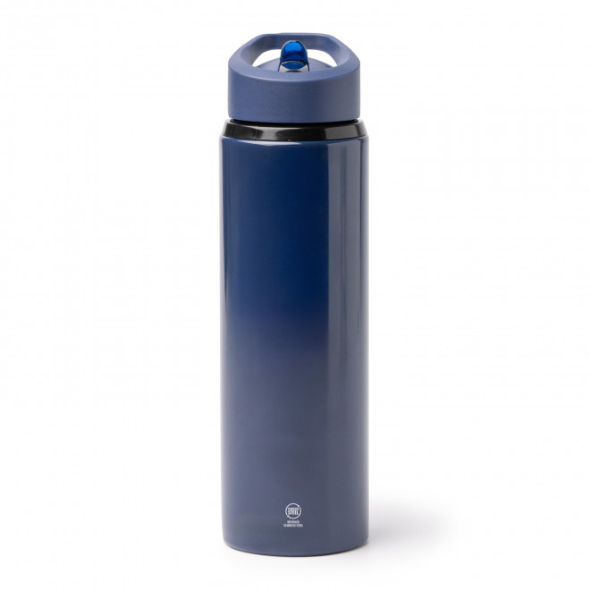 GOURDE EN ACIER RECYCLE 700ML PERSONNALISABLE 'ALBUA' - bleu royal