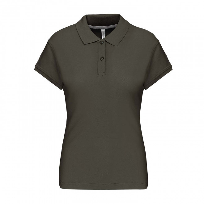 POLO FEMME PERSONNALISABLE 'KARIBO 220' - kaki foncé