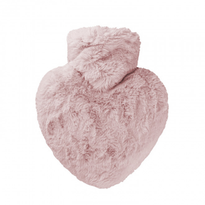 BOUILLOTTE PERSONNALISABLE 1L POILS LONGS 'CALDA COEUR' - rose