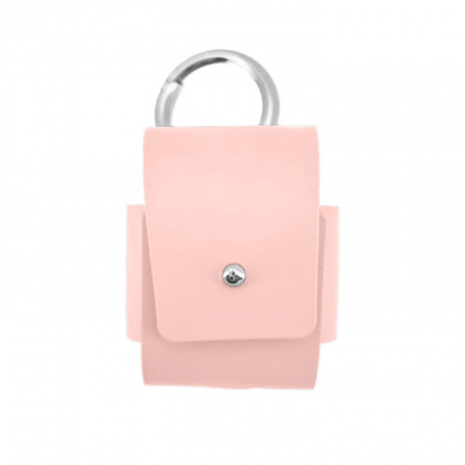 ETUI AIRPODS PERSONNALISABLE CUIR RECYCLE 'ROVER' - rose
