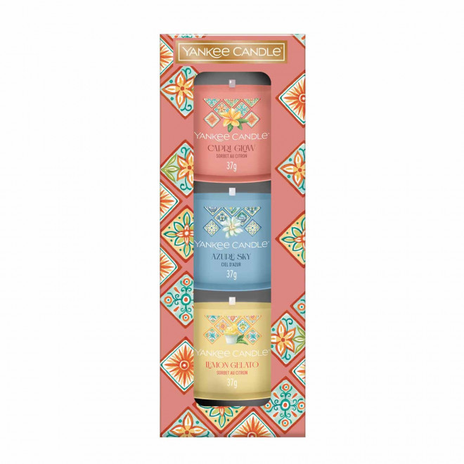 COFFRET 3 BOUGIES PARFUMEE 'YANKEE CANDLE' - rose