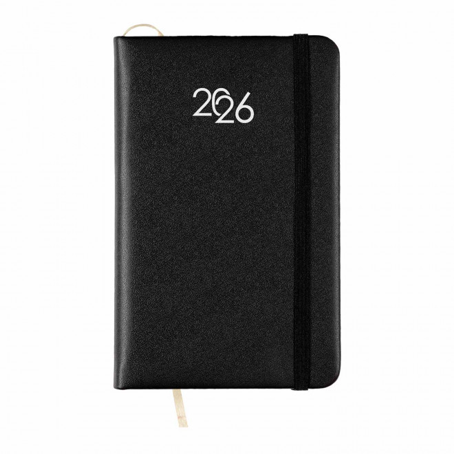 AGENDA SEMAINIER PERSONNALISABLE 'MARCHO MINI' - noir