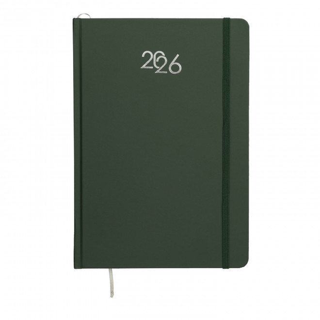 AGENDA SEMAINIER CARTON COLORE PERSONNALISE 'SEPTI' - vert