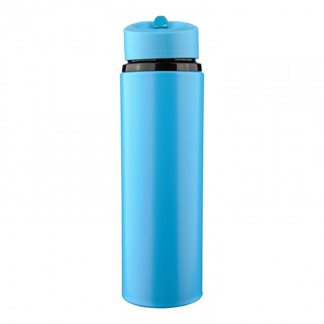 GOURDE PERSONNALISABLE EN ACIER RECYCLE 500ML 'ALBUA' - bleu clair