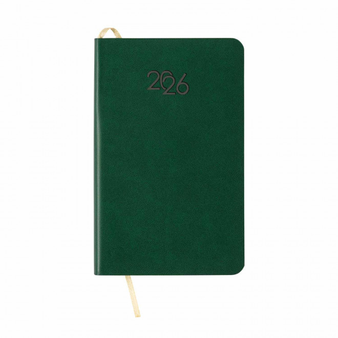 AGENDA SEMAINIER PERSONNALISE PU SOUPLE 'APRIL MINI' - vert