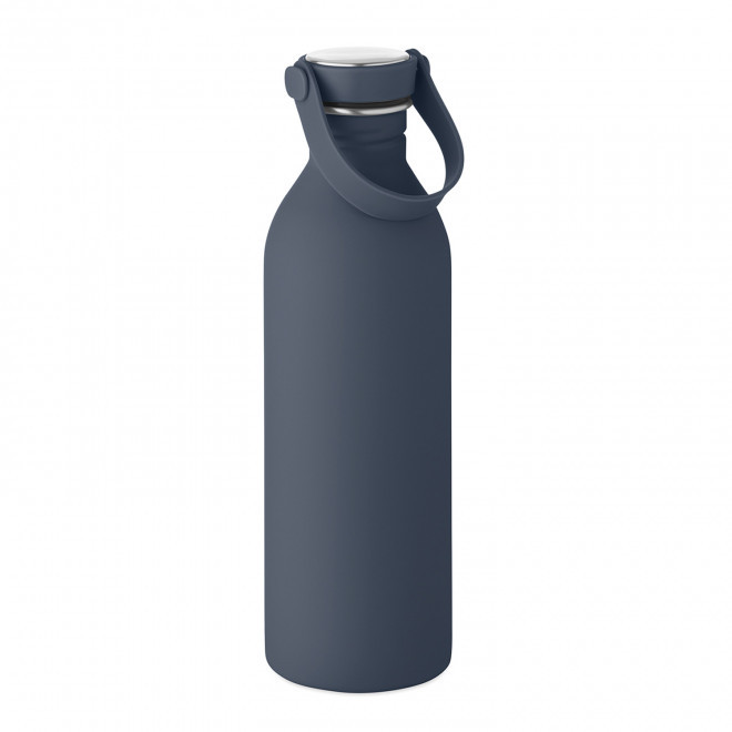 BOUTEILLE PERSONNALISABLE EN ACIER RECYCLE 500ML ' LURA' - bleu marine