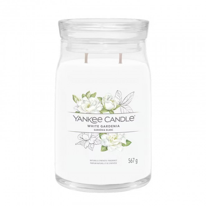 BOUGIE DEUX MECHES GRANDE 'YANKEE CANDLE' - gardénia blanc