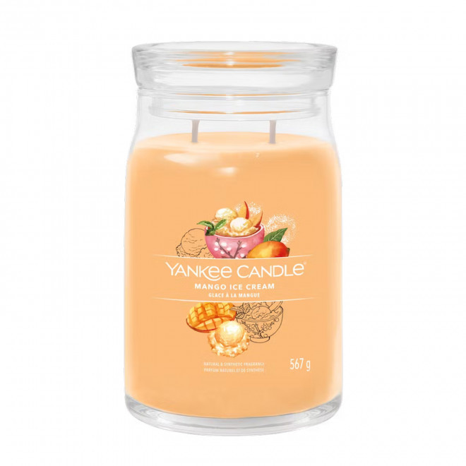 BOUGIE DEUX MECHES GRANDE 'YANKEE CANDLE' - glace à la mangue