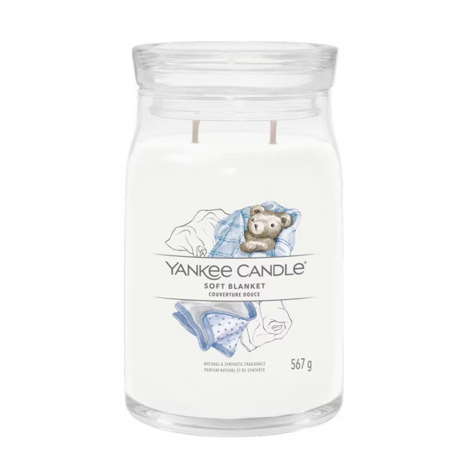 BOUGIE DEUX MECHES GRANDE 'YANKEE CANDLE' - couverture douce