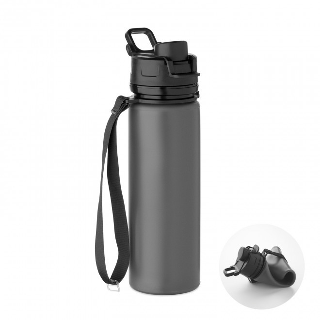 GOURDE PLIABLE PERSONNALISABLE 500ML 'XYON' - gris