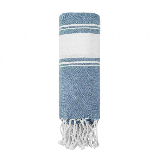PAREO/FOUTA PERSONNALISABLE 'HORTENSE 180 CLASSIC' - bleu clair