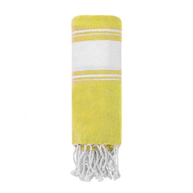 PAREO/FOUTA PERSONNALISABLE 'HORTENSE 180 CLASSIC' - jaune