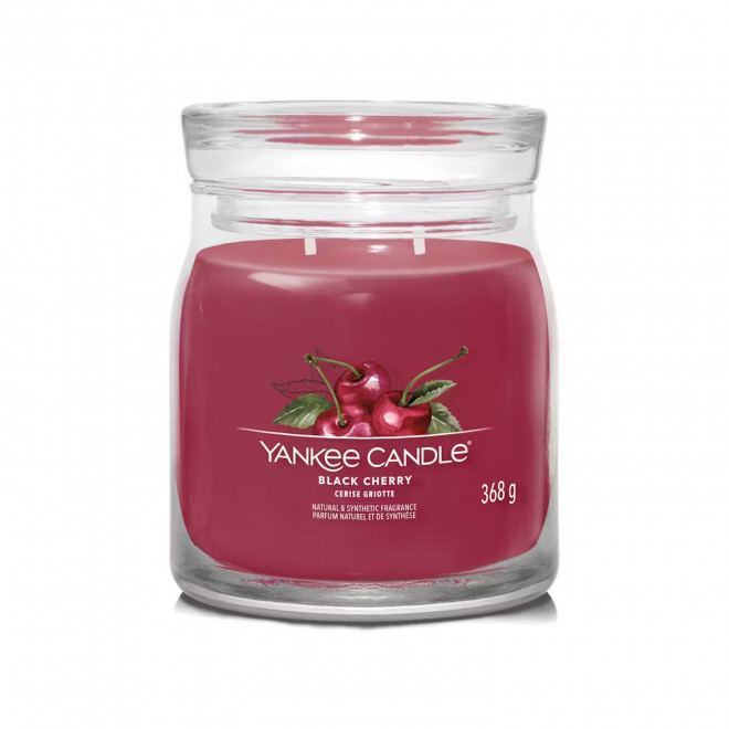 BOUGIE DEUX MECHES MOYENNE 'YANKEE CANDLE' - cerise griotte