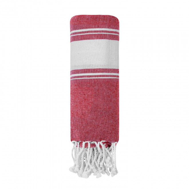PAREO/FOUTA PERSONNALISABLE 'HORTENSE 180 CLASSIC' - rouge