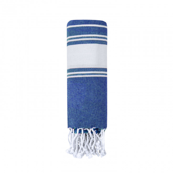 PAREO/FOUTA PERSONNALISABLE 'HORTENSE 180 P.RAYURES' - bleu marine