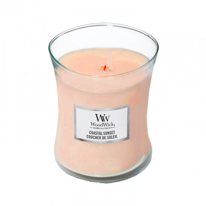 BOUGIE PARFUMEE MECHE BOIS  'WOODWICK' - coucher de soleil