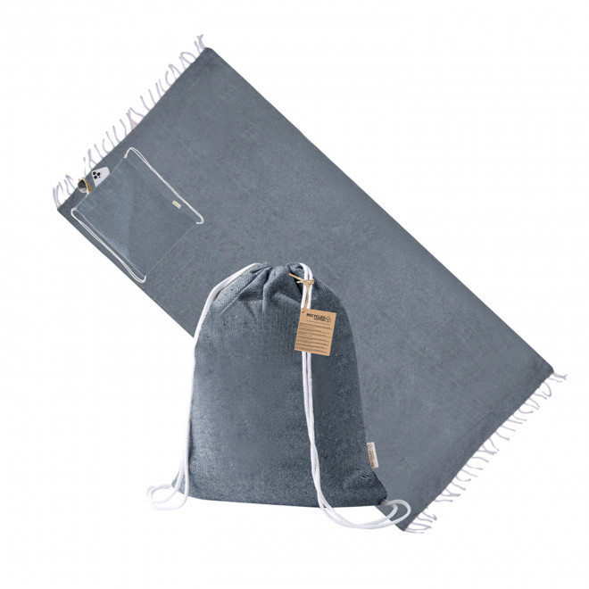 SAC A DOS FOUTA PERSONNALISABLE 'CAREO UNI' - bleu marine