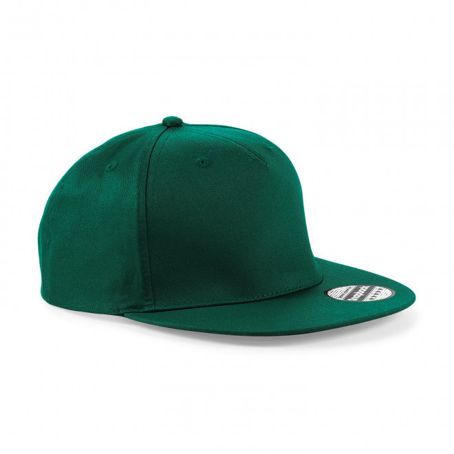 CASQUETTE SNAPBACK PERSONNALISABLE 'FLAT PEAK' - vert bouteille