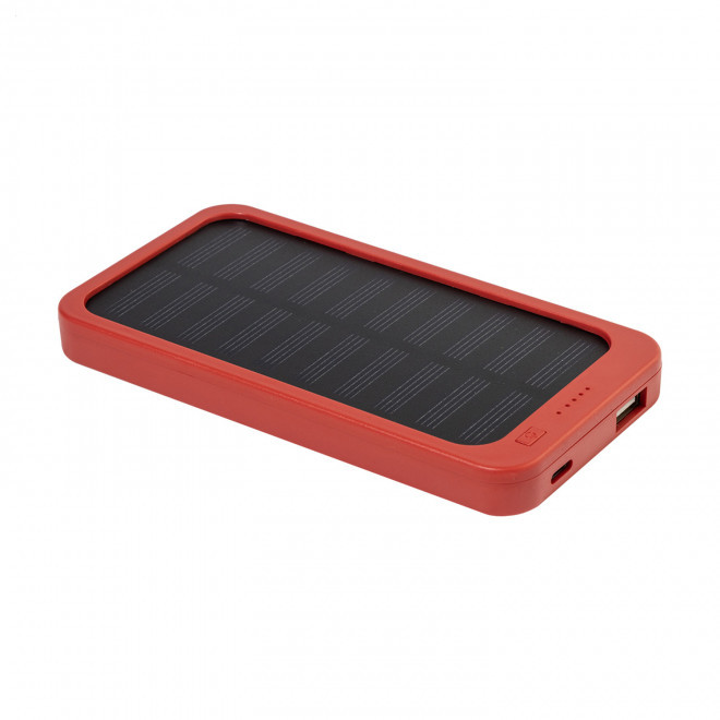 BATTERIE SOLAIRE PUBLICITAIRE 4000 MAH 'ZOLAIR' - rouge