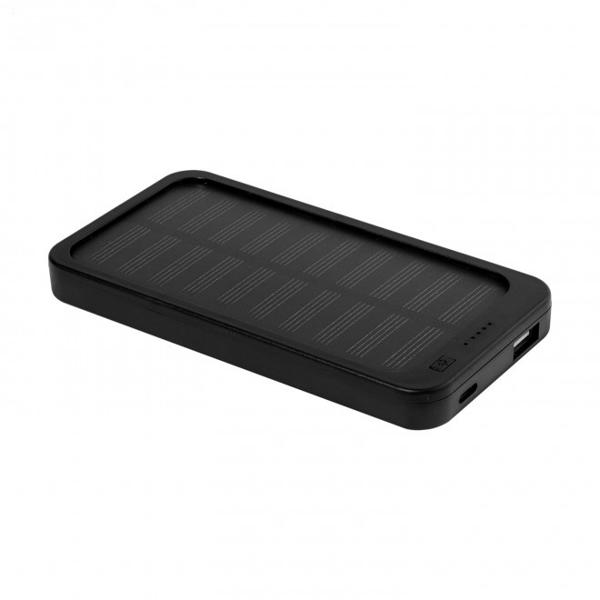 BATTERIE SOLAIRE PUBLICITAIRE 4000 MAH 'ZOLAIR' - noir