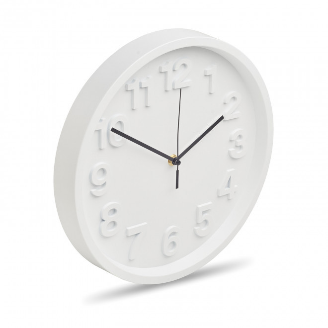 HORLOGE MURALE PERSONNALISEE 'MURHEURE' - blanc