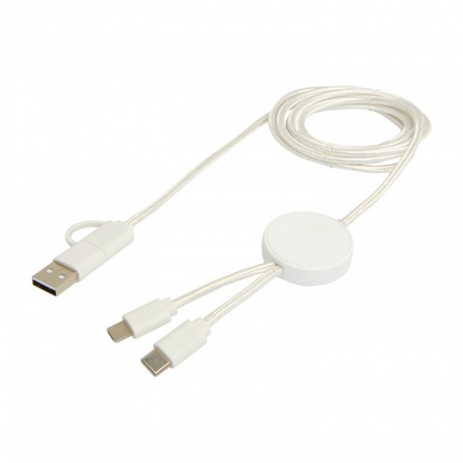 CABLE DE CHARGE PERSONNALISABLE 'ONTARIA LONG ABS' - blanc