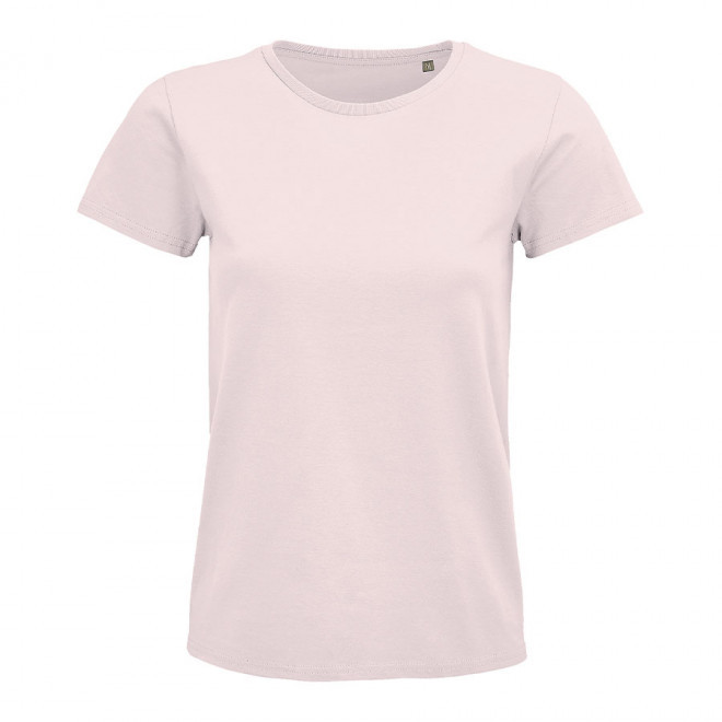 TEE-SHIRT PUBLICITAIRE FEMME BIO COLORE 'PIONEER' 175 GR/M² - rose pâle
