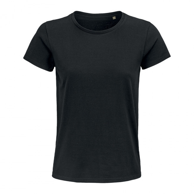 TEE-SHIRT PUBLICITAIRE FEMME BIO COLORE 'PIONEER' 175 GR/M² - noir